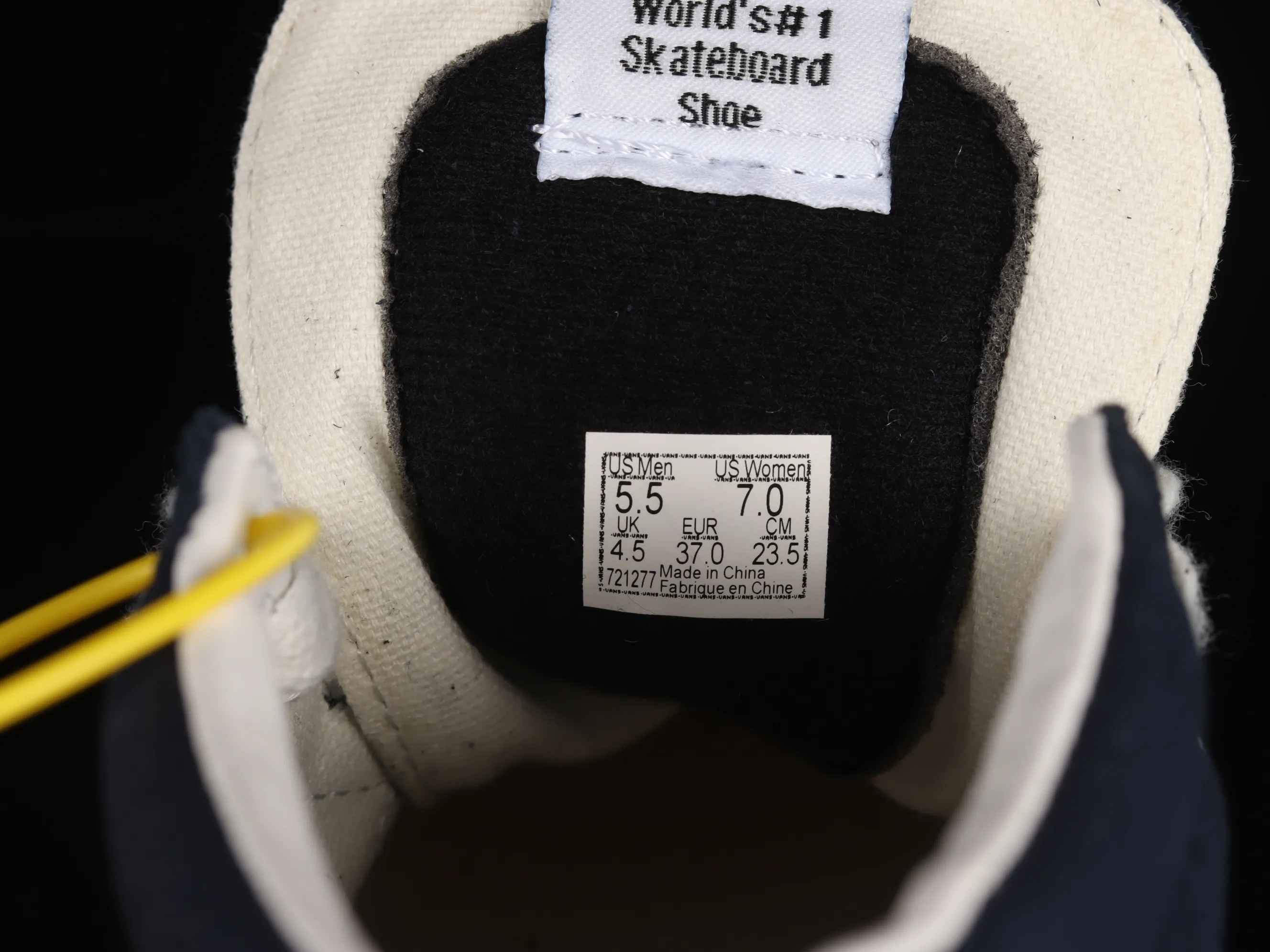 All categories Vans Vans series Vans Mid Vans China Vans Sk8-Mid Reissue Navy mid-top casual vulcanized canvas sneakers VN0A32QZ9G6